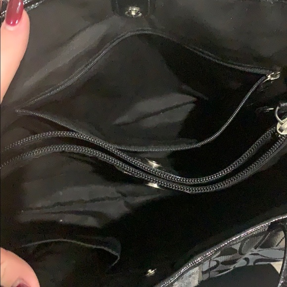 COACH Signature Stripe Drawstring Carryall - Picture 3 of 5